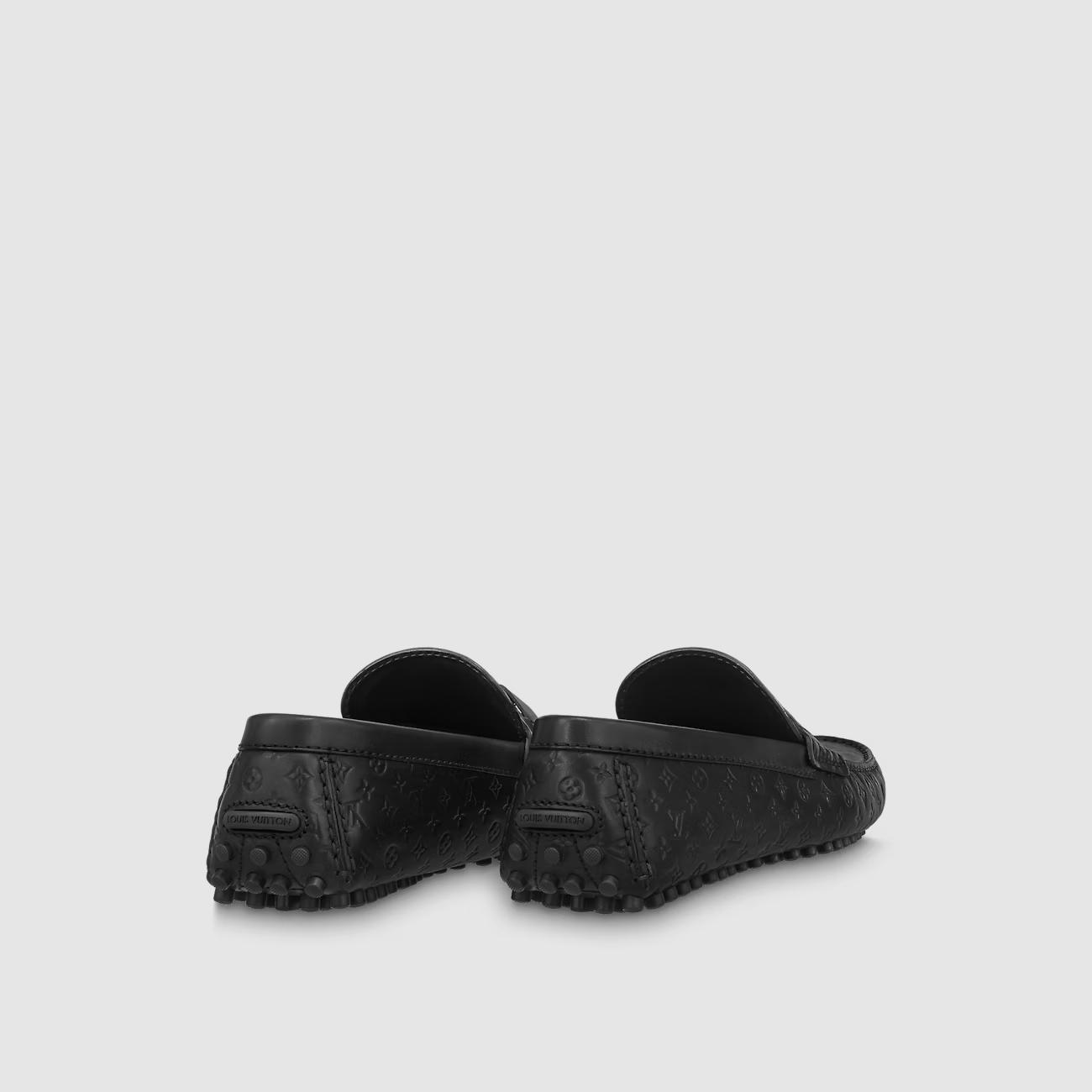 Giày Louis Vuitton Hockenheim Moccasin Nam Đen Xanh Denim